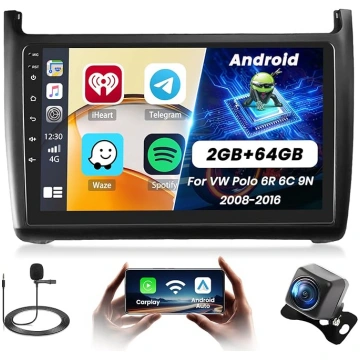 2+64G Android auto radio VW Polo 6R 6C 9N 2008-201