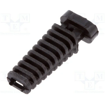Strain relief; elastomer; black; Panel thick: max.