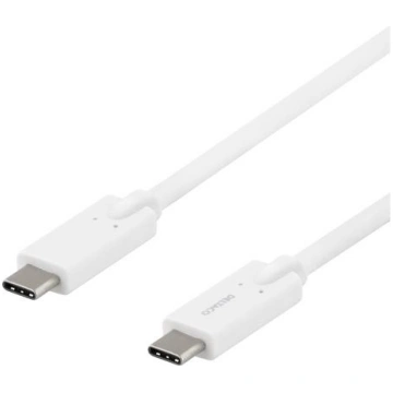 Kabel USB Deltaco USB-C - USB-C 2 m Bialy (USBC-15