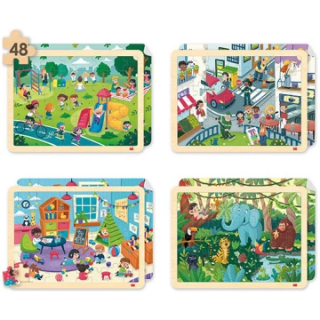 Koka puzzles (4) - Dažādas vietas, cieņa un harmon