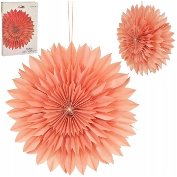 Zvaigzne Dekoratīvā Piekarināmā Papīra 3d 50cm Roz