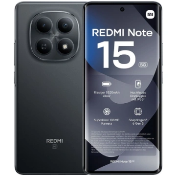 Viedtālrunis Xiaomi Redmi Note 15 5G 6/128GB Black