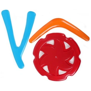 Plastmasas bumerangs, šķīvītis