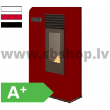 Granulu kamīns Eva Calor ZITA SLIM 7.5 kW sarkans