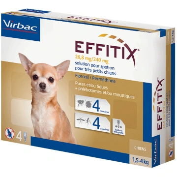 EFFITIX 26.8 mg/240 mg (1.5-4 kg) suņiem N4 Virbac