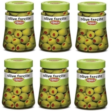 D"Amico Olive Verdi Farcite ar Pasta di Peperoni Z