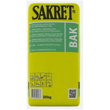 Sakret BAK armēšanas/līmēšanas java 25 kg
