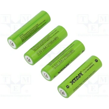 Re-battery: Li-Ion; AA; 1.5V; 1800mAh; Ø14.3x50.3m