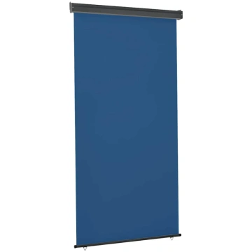 Balkona sānu markīze, zila, 125x250 cm