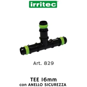 TEE con ANELLO SICUREZZA 16mm Art. 829 (Irritec)