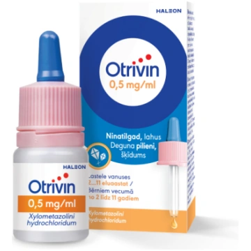 OTRIVIN 0,5 mg/ml deguna pilieni, šķīdums 10 ml