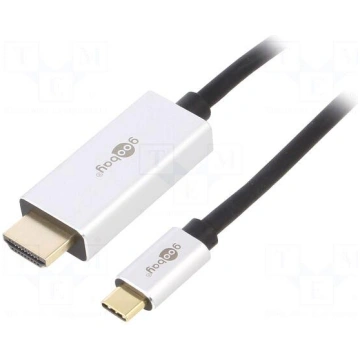 Adapter | HDMI 2.1 | HDMI plug,USB C plug | gold-p