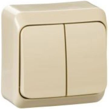 Slēdzis 1+1, bēšs, Prima WDE001150 | 5904093552819