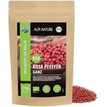 Alpi Nature bioloģiskie rozā pipari, 250 g, veseli