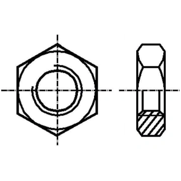 Nut; hexagonal; M4; 0.7; brass; Plating: without c