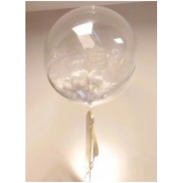 PVC Lode XL ar baltām spalviņām HPVC