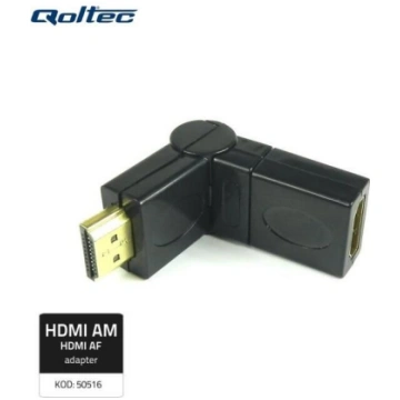 Qoltec 50516 HDMI AF Regulējams leņķa Vada Adapter