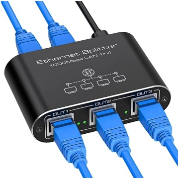 VEDINDUST Ethernet sadalītājs 1 uz 4, 1000 Mbps —