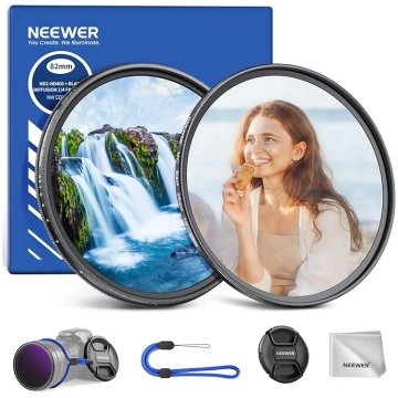 NEEWER 82 mm mainīga ND un melna difūzijas 1/4 fil