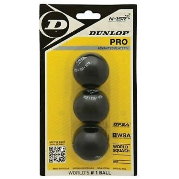 Skvoša bumbiņa Dunlop PRO WSF/PSA, 3 gab