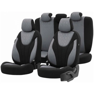 Auto sēdekļu pārvalki OTOM RUBY 1202 GREY/BLACK 3-