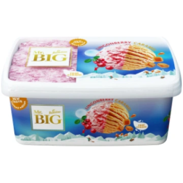 Saldējums Mr.Big brūkl.un karameļu 1.4L/680g