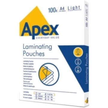 Laminēšanas plēve Fellowes APEX 100gab Glossy A4 L