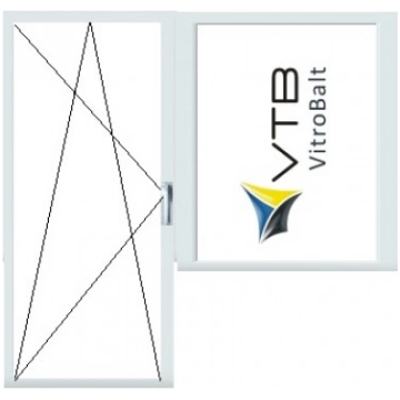PVC LOGS 119.sērija izmērs 2160x1850 mm