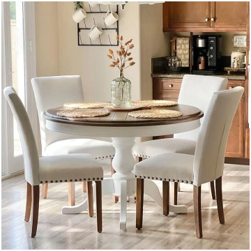COLAMY Upholstered Parsons Dining Chairs Set of 4,