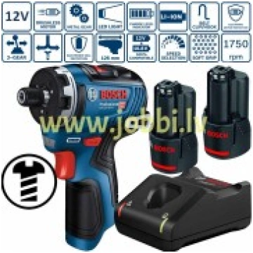 Bosch GSR 12V-35 HX (2x3,0Ah) L-Boxx urbjmašīna /