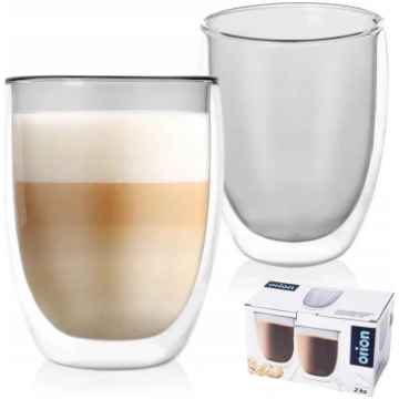 Divu sienu termoglases ORION DOUBLE latte 370 ml, 