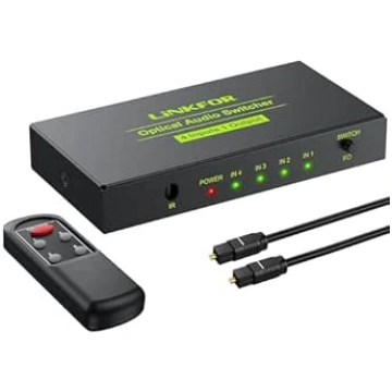 LiNKFOR SPDIF Toslink komutators 3 in 1 Out digitā