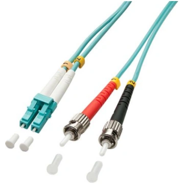Lindy LC/ST OM3 Multimode Fiber Optic Cable, 2m, 5