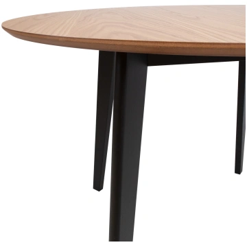 Ēdamgalds ROXBY D105xH76cm, ozols/melns | AC85661 