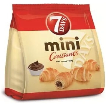 Paciņa 7Days mini kruasānu ar kakao pildījumu 185 