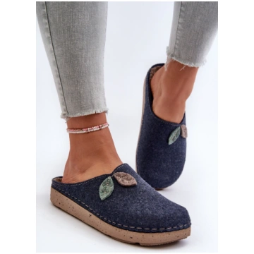 Kapcie Damskie Filcowe Inblu ED000013 Granatowe