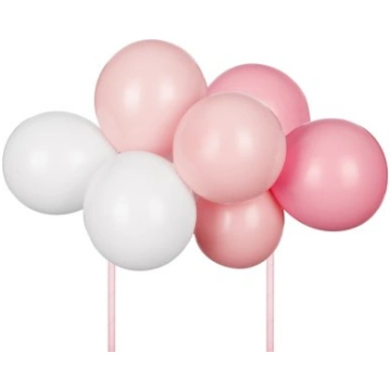 Balloon cake topper, pink, 29 cm PartyPostcard