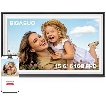64 GB „Frameo“ WiFi digitālā fotorāmis, 15,6 colla