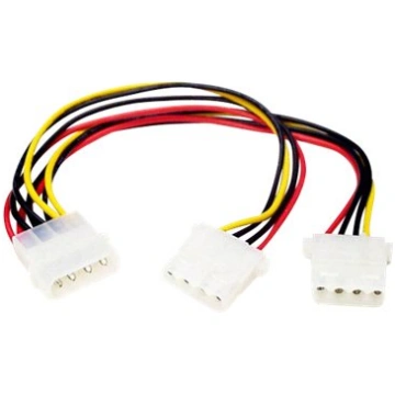 StarTech LP4 to 2x LP4 Power Y Splitter Cable M/F 