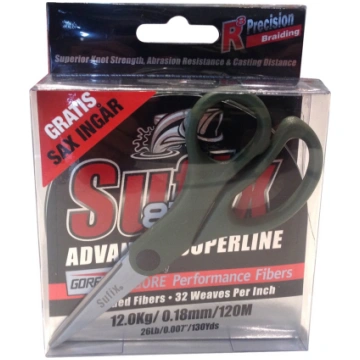 SUFIX 832 Braid w/Scissor Lime 120m 0,13mm 8,2kg, 