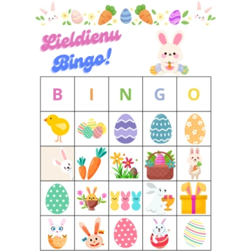 SPĒLE "LIELDIENAS BINGO." - Mācību materiāli Pirms
