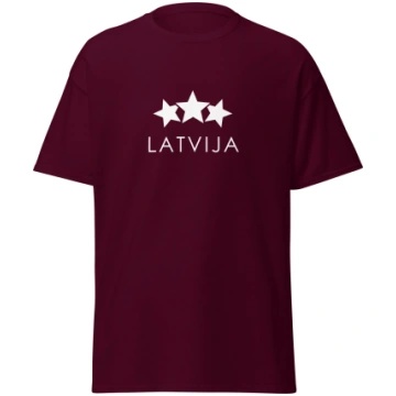 T-krekls Latvija - TRĪS ZVAIGZNES Kreklu Bode
