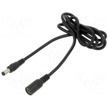 Cable | 2x0.5mm2 | DC 5,5/2,1 plug,DC 5,5/2,1 sock