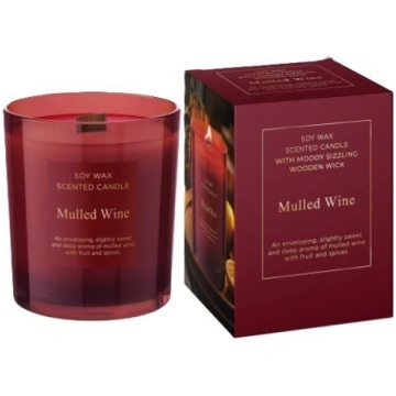 Aromātiskā svece ar koka degli Mulled Wine Bartek 