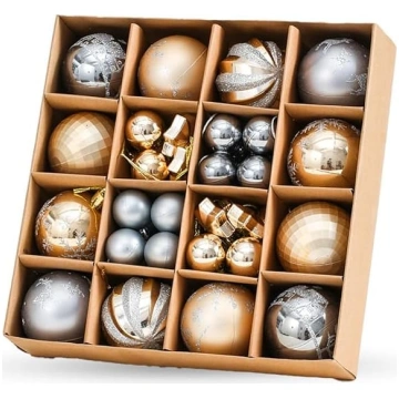 Ziemassvētku eglīšu rotājumi Baubles 44 gabali - k
