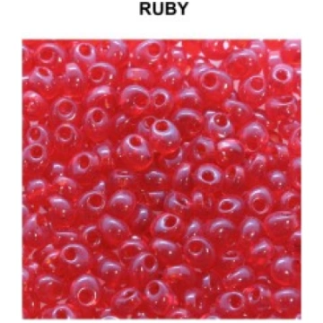Miyuki sēklu pērlītes Magatama 4mm Ruby (~275 gab)