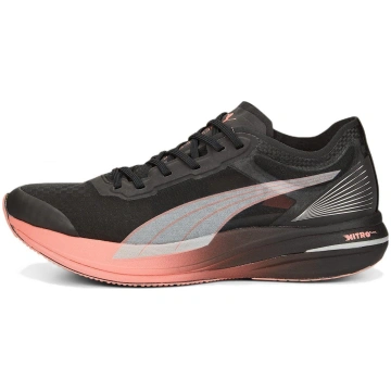 Puma Deviate Nitro Carbon Black Carnation Pink Wom