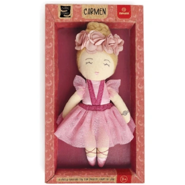 Auduma lelle Ballerina Karmen, 20 cm, rozā krās