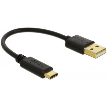 Delock USB Type-A to USB Type-C cable, 15 cm 85354