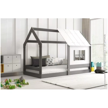 Bērnu gulta Domek Basic 160x80 ar stelāžu